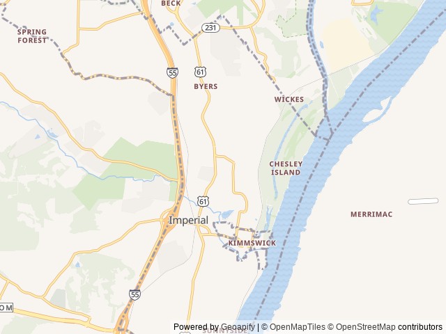 Map for 2022 Forest River RV Flagstaff MAC Series 176LTD near Imperial, MO