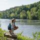 Father and Daughter at French Broad River in Asheville, NC