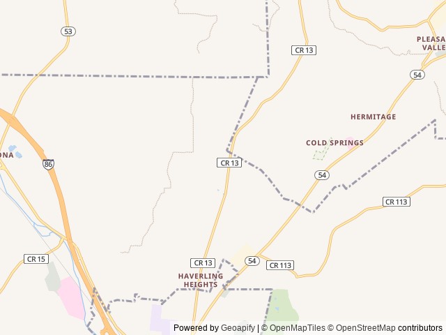 Map of Hickory Hill Camping Resort location at Bath, NY, United States