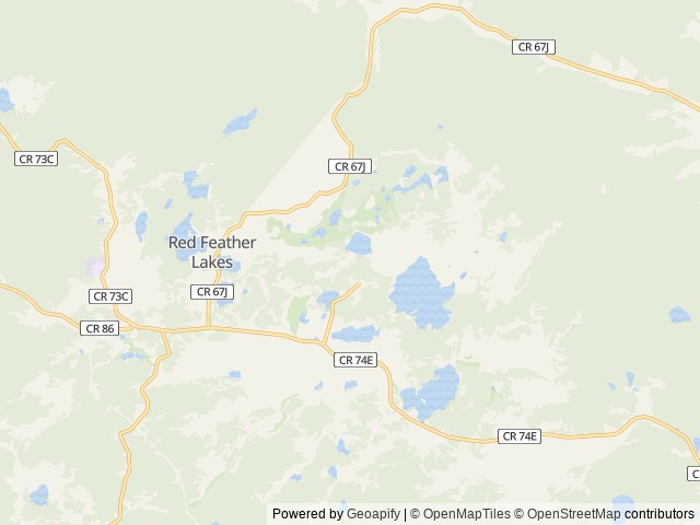 Map of Dowdy Lake location at Morrison, CO, United States
