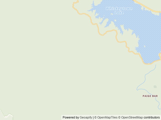 Map of Sheep Camp Primitive Campground location at Whiskeytown, CA, United States
