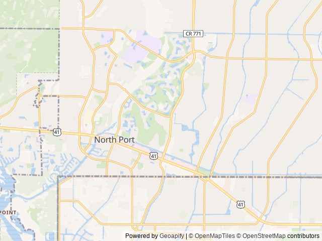 Map for 2016 Winnebago Industries Towables Spyder 28SC near North Port, FL