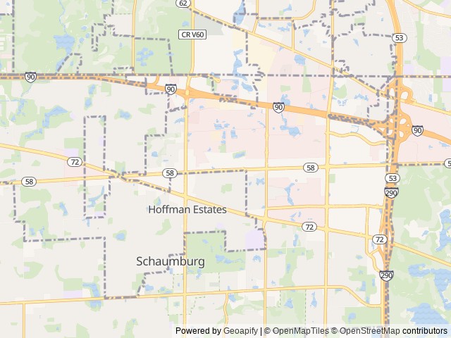 Map for Family Road Trip RV: 2025 Class A Bunkhouse near Hoffman Estates, IL