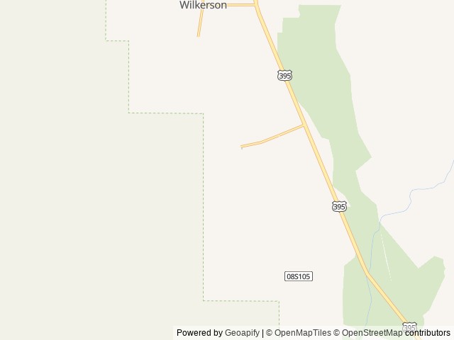 Map of Keoughs Hot Springs location at Bishop, CA, United States