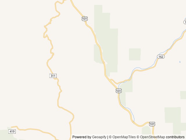 Map for 1986 Sunflyer M27RU near Willits, CA