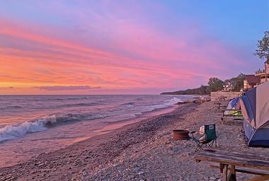Beach Sunset at Saraâs Campground