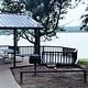 Screened shelter in Clear Springs Campground overlooking Wright Patman Lake.
