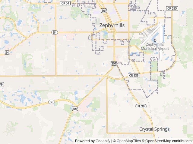 Map of Southern Charm (Age Restricted 55+) location at Zephyrhills, FL, United States