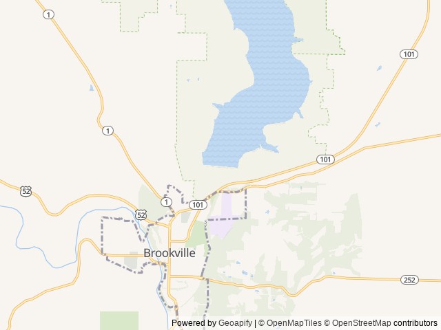 Map of Tailwater Shelter 1 (Brookville Lake) location at Brookville, IN, United States