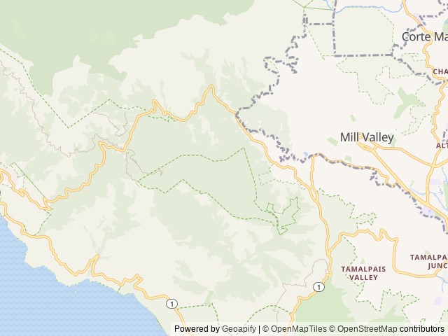 Map of Alice Eastwood Group Campsite location at Mill Valley, CA, United States