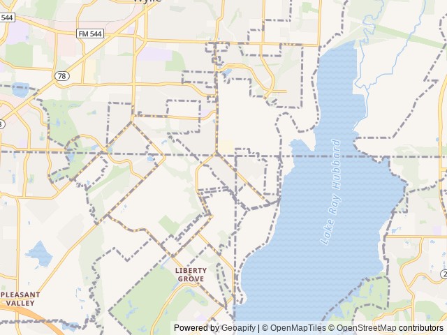 Map of Lake Ray Hubbard RV Resort location at Wylie, TX, United States