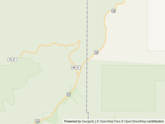 Map of Ochoco Divide Group Site location at Prineville, OR, United States