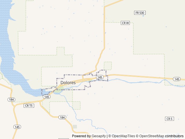 Map of Outpost Motel, RV's and Cabin location at Dolores, CO, United States