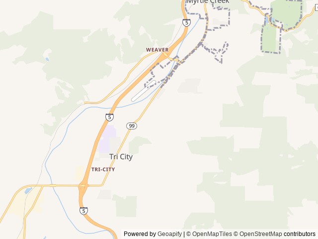 Map for Pet Friendly ,Travel Ready 2017  Winnie Drop near Myrtle Creek, OR