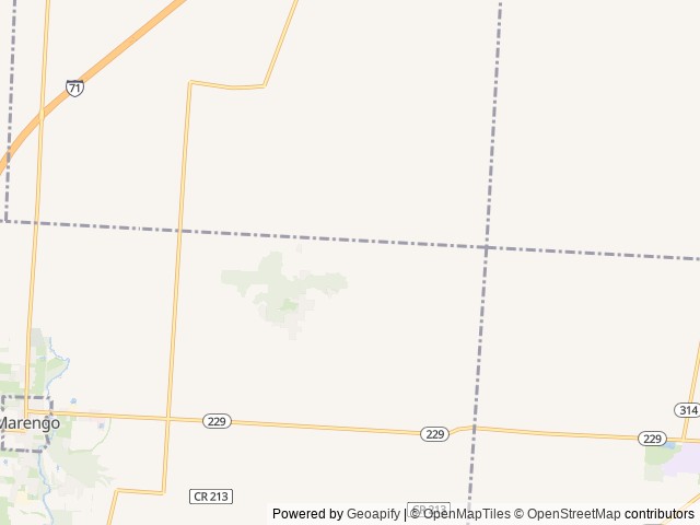 Map for No Boundaries goes where you go near Marengo, OH