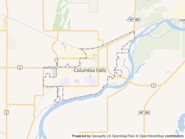 Map for 2025 Grand Design Transcend Xplor 24BHX near Columbia Falls, MT