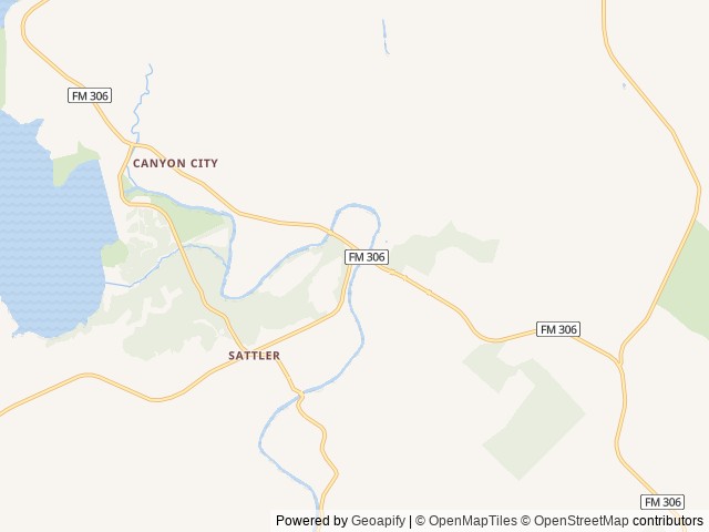 Map of Camp Fimfo location at New Braunfels, TX, United States
