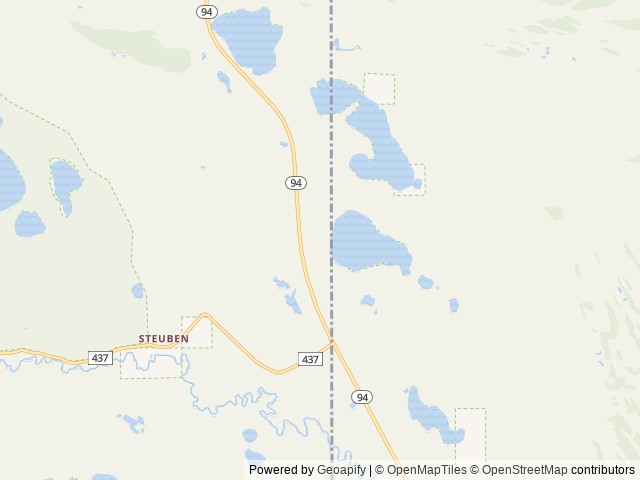 Map of Steuben Lake Campsites location at Rapid River, MI, United States