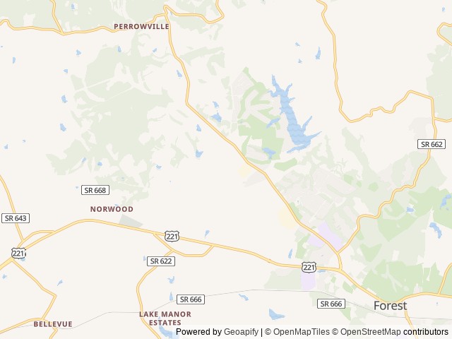 Map for Family Bunkhouse RV | Sleeps 6+ Comfortably near Forest, NC