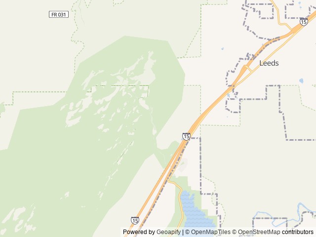 Map of Red Cliffs Campground location at St. George, UT, United States