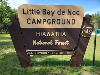 Little Bay de Noc Campground Sign