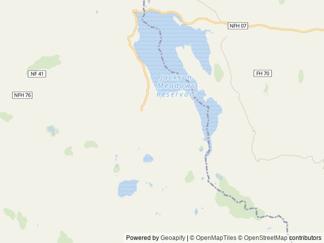 Map of Findley Campground location at Sierraville, CA, United States