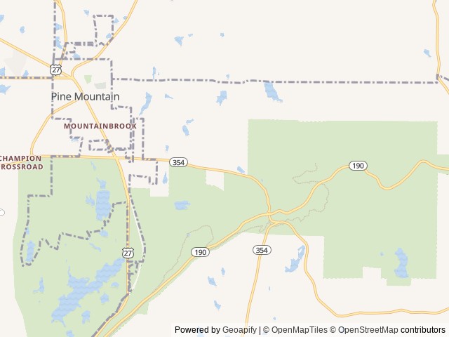Map for 2022 CrossRoads RV Zinger Lite ZR270BH near Pine Mountain, AL