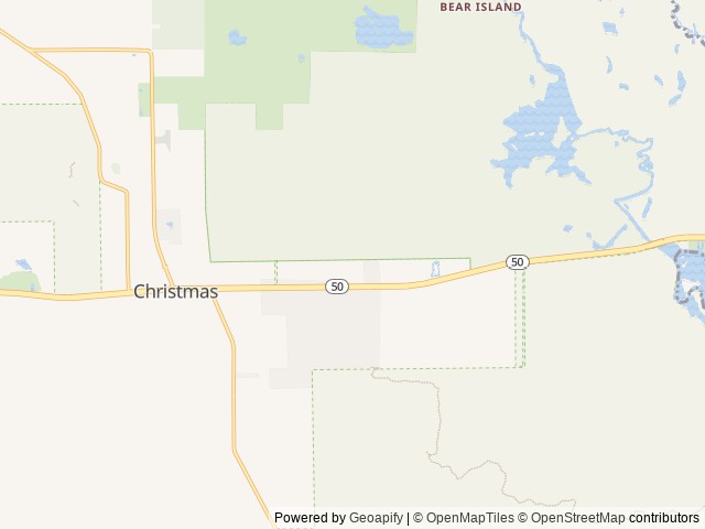 Map of Seminole Ranch WMA Fish Hawk Pond SJRWMD location at Christmas, FL, United States