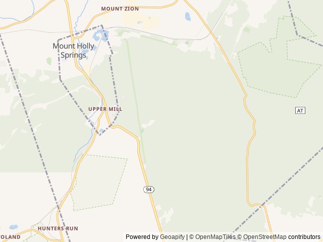 Map of Deer Run Camping Resort location at Gardners, PA, United States