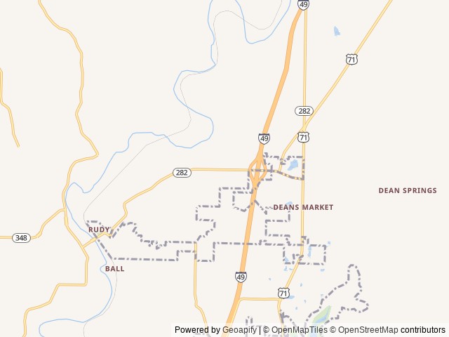 Map of Love's RV Hookup-Alma AR 635 location at Alma, AR, United States