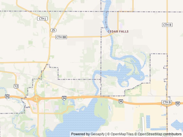 Map of Twin Springs Campground location at Menomonie, WI, United States