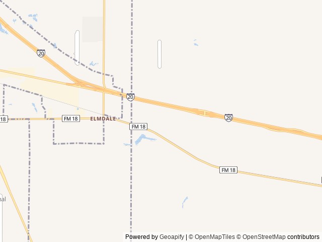 Map of Abilene RV Park location at Hawley, TX, United States