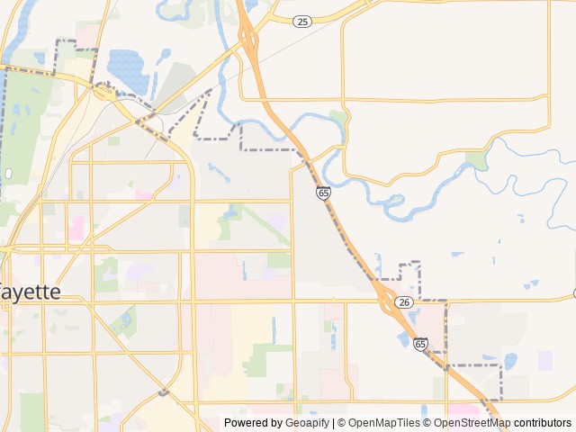 Map for 2024 Thor Motor Coach Coleman 28 AM near Lafayette, IL