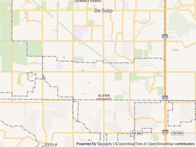 Map of Dallas Hi Ho RV Park location at Benbrook, TX, United States