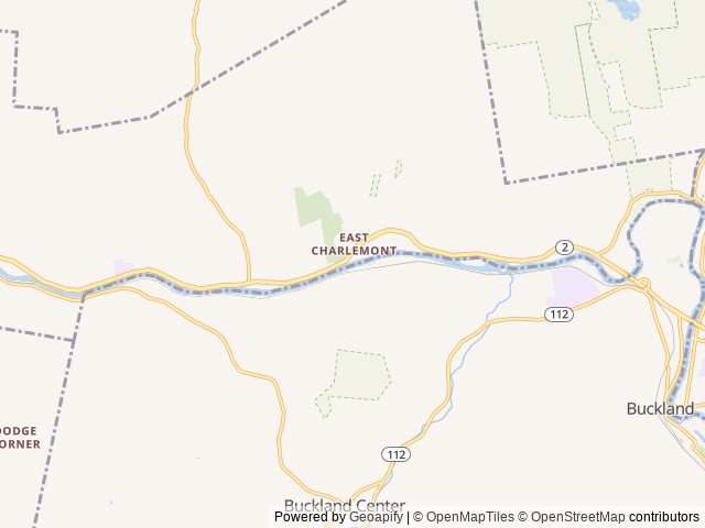 Map of Country Aire Campground location at Charlemont, MA, United States