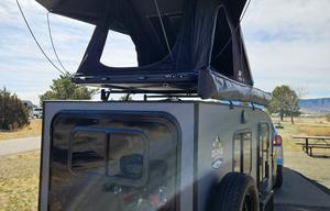 Off-Grid Teardrop Trailer Camper with Rooftop Tent
