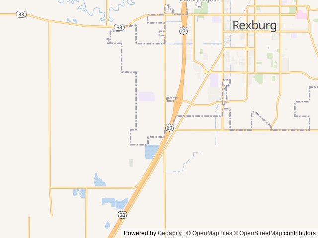 Map of Idaho Sky RV Resort location at Rexburg, ID, United States