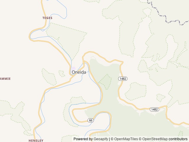 Map of Backstreet Outdoor Adventures Campground location at Oneida, KY, United States