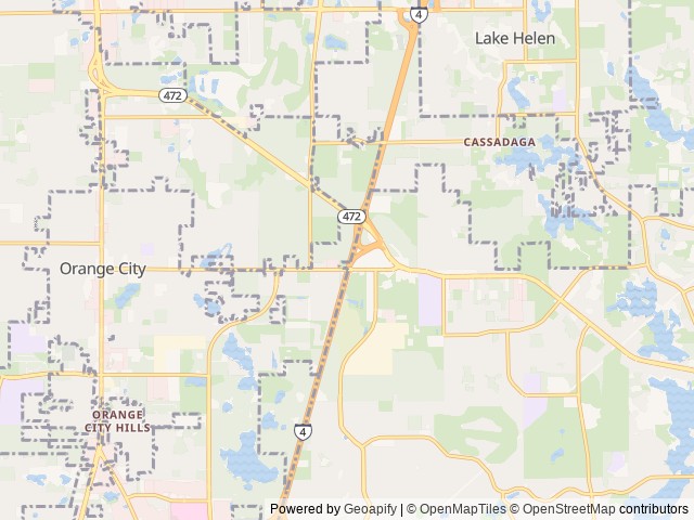 Map of Orange City location at Orange City, FL, United States