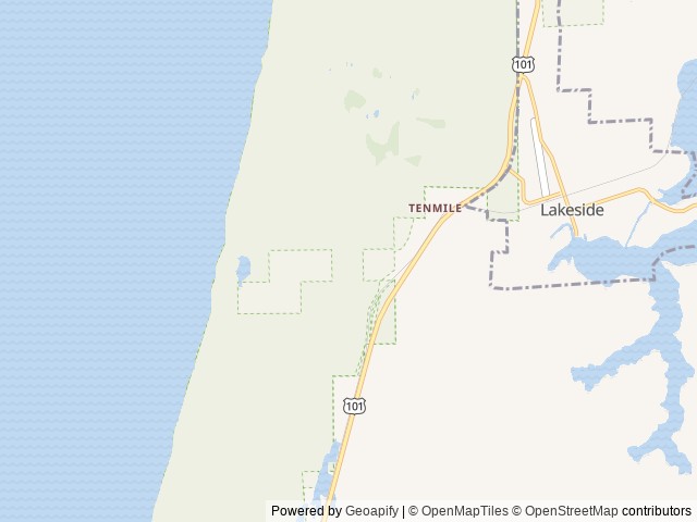 Map of Spinreel Sand Camping location at Reedsport, OR, United States