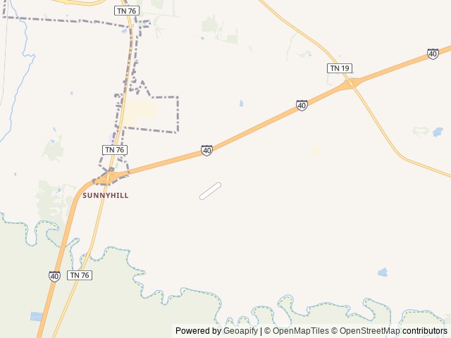 Map of Hatchie Cove Campground location at Brownsville, TN, United States