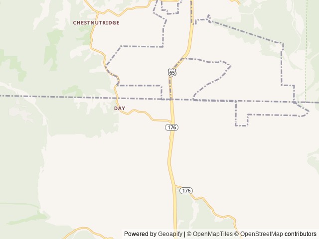 Map of Misty Mountain RV Park location at Spokane, MO, United States