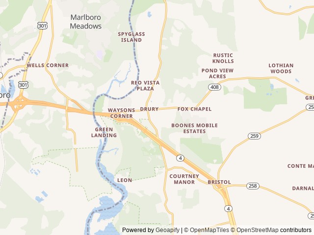 Map of Adventure Bound Washington DC location at Lothian, MD, United States