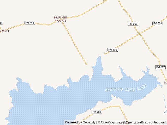 Map of Pecan Point Park (Navarro Mills Lake) location at Purdon, TX, United States