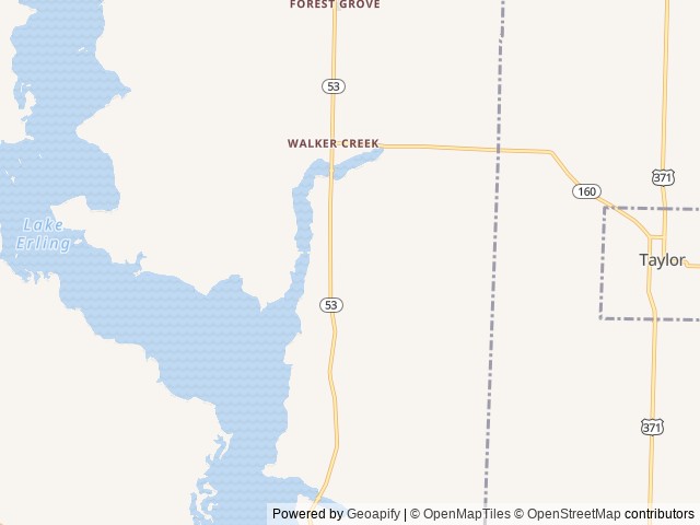 Map of Happy Campers Campground location at Taylor, AR, United States