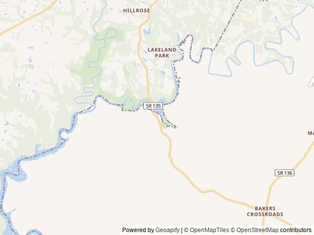 Map of Whispering Falls at Burgess RV Park location at Sparta, TN, United States