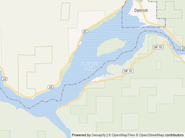 Map of Southshore At Detroit Lake location at Detroit, OR, United States