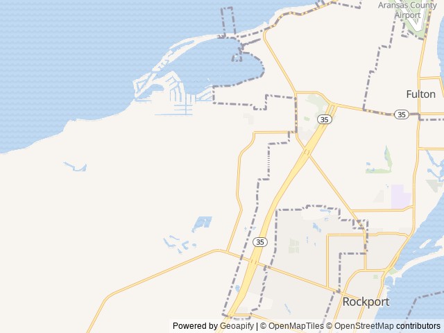 Map of The Hideaway RV Retreat location at Rockport, TX, United States