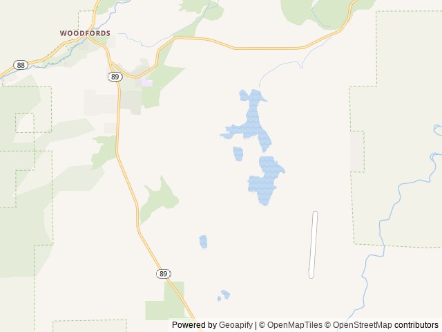 Map of Indian Creek Campground (CA) location at Carson City, NV, United States