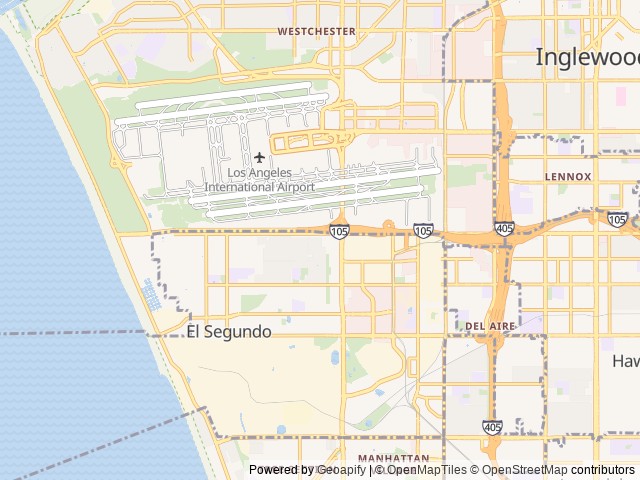 Map for 2018 FOUR WINDS 22E with STANDARD DL near El Segundo, CA